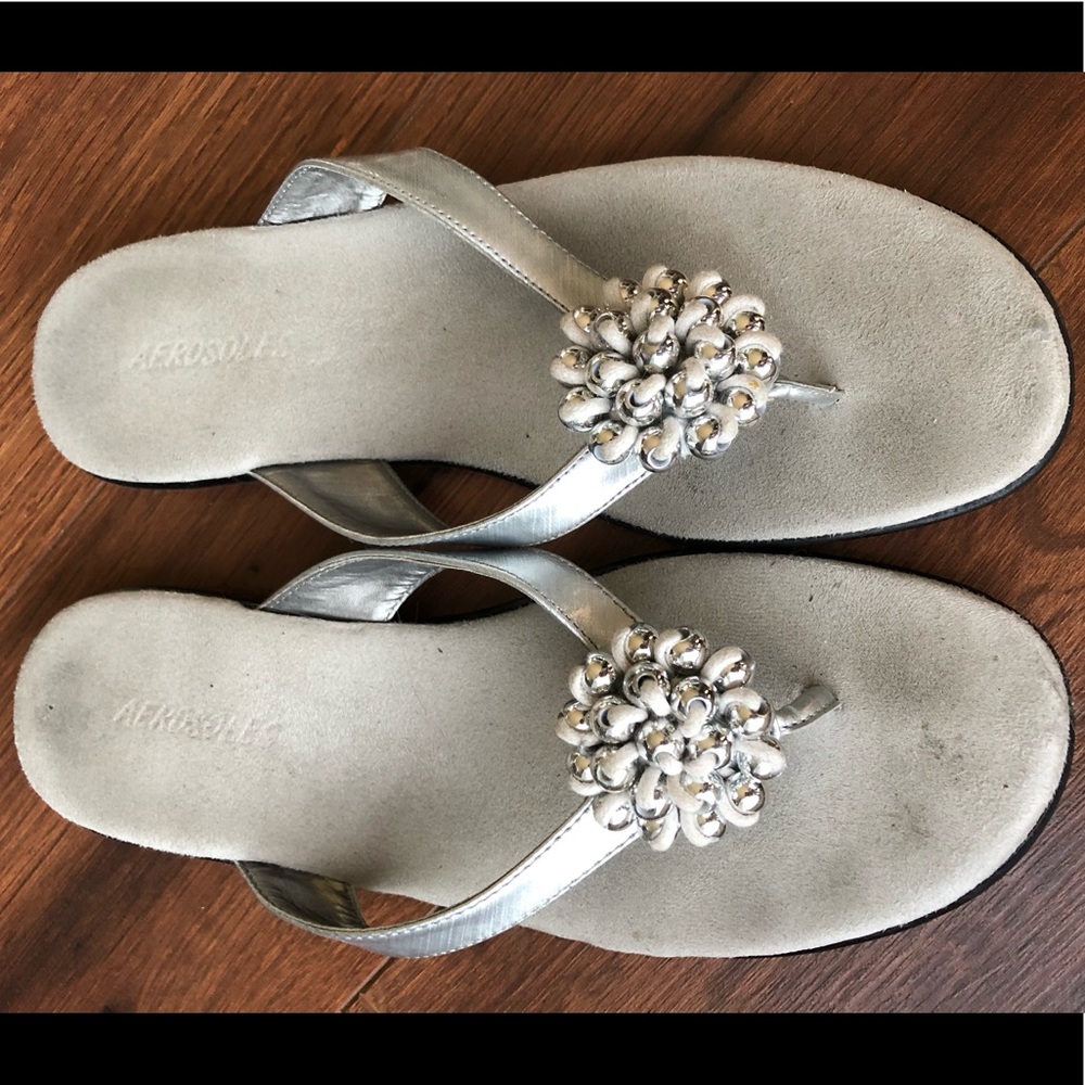 Silver Aerosoles Sandals